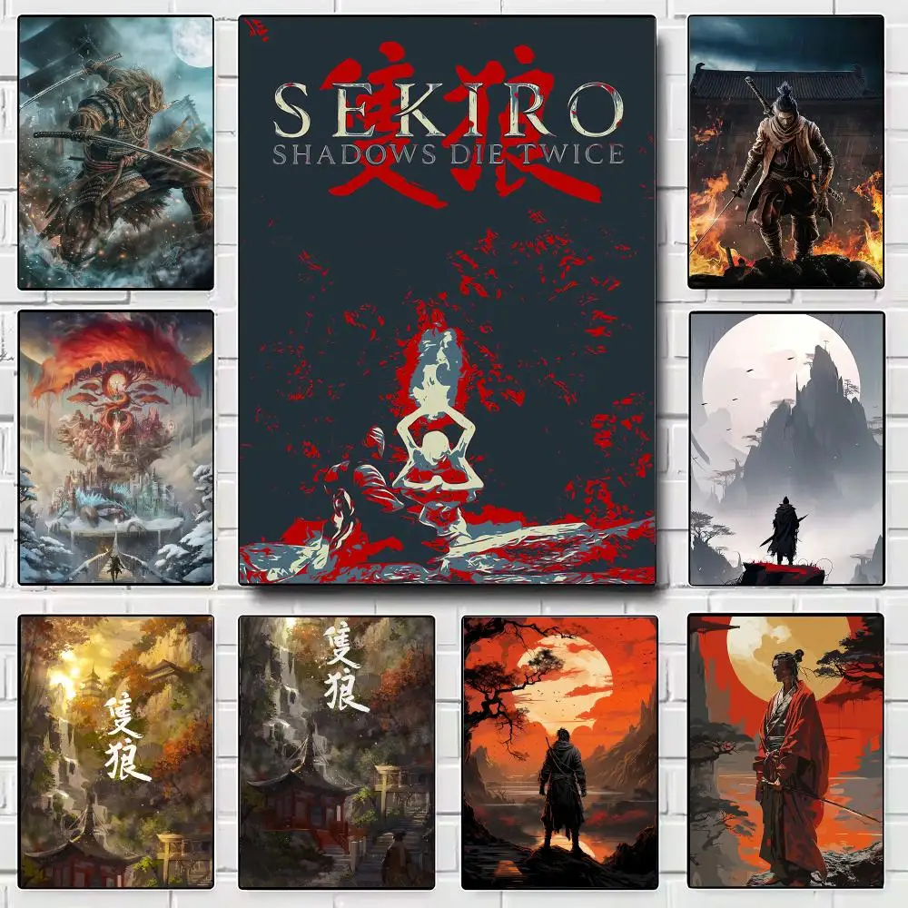 Game S-Sekiro S-Shadows Die Twice Poster Modern Wall Art for Bedroom Living Room Cafe Bar Aesthetic Home Decor Gift