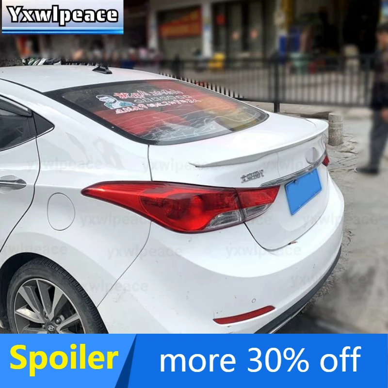 

For Hyundai Elantra 2012 2013 2014 2015 High Quality ABS Material Unpainted Colored Rear Trunk Spoiler Body Kit Accessories