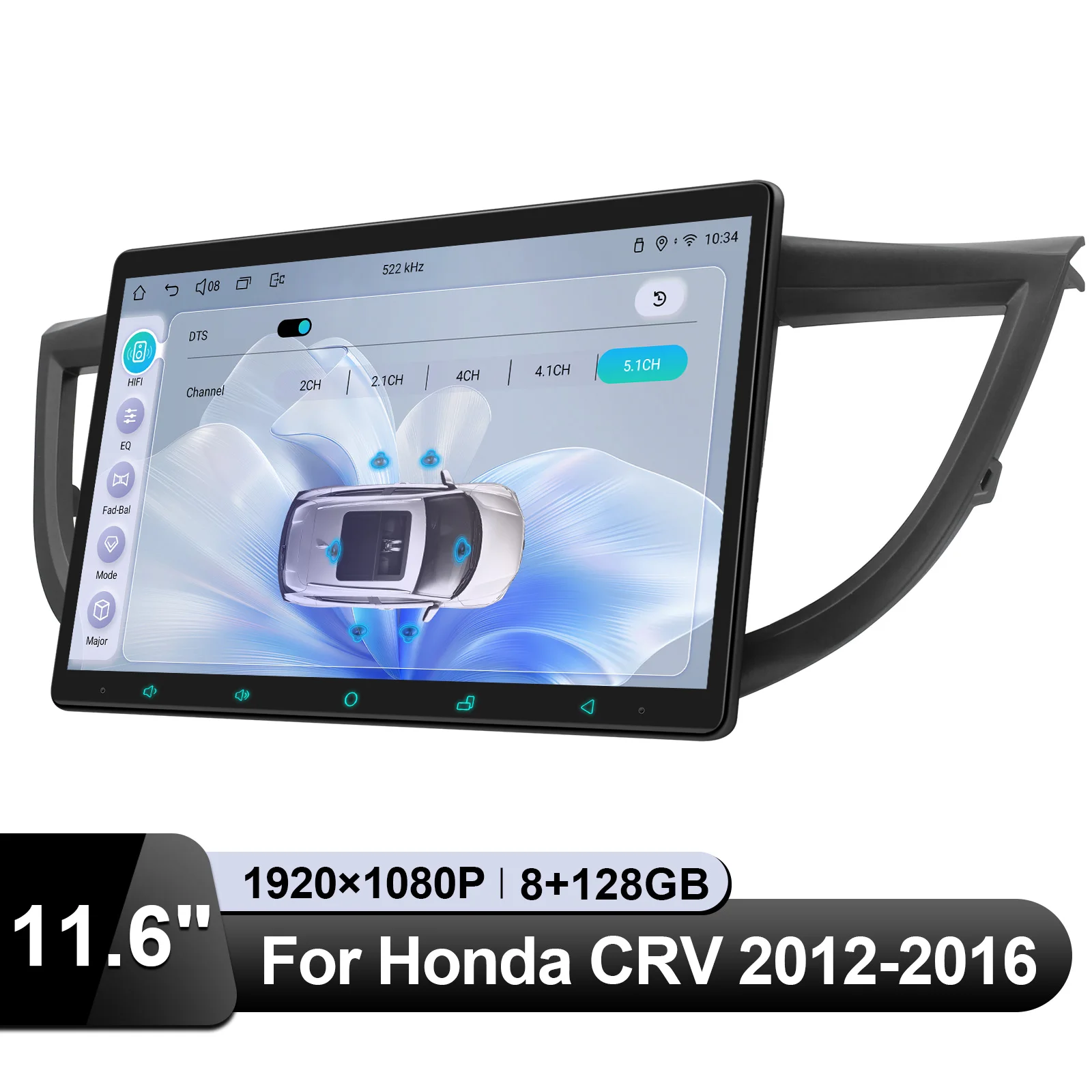 JOYING التوصيل والتشغيل 11.6 بوصة 8G 128G أندرويد راديو ستيريو للسيارة متعدد الميدا لاعب لهوندا CRV CR-V 2012-2016 مع Carplay HMDI