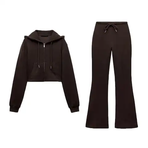 वसंत नई महिलाओं की लंबी स्वेटशर्ट हुडी, स्वेटशर्ट, डबल साइडेड इलास्टिक स्वेटपैंट, ज़िपर क्लोज़र, कैज़ुअल स्पोर्ट्सवियर सेट 8 best sales महिलाओं के ट्रैकसूट - №8