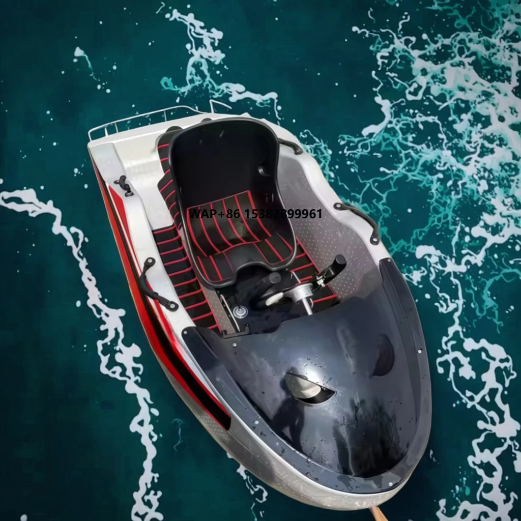 Single-Person High-Speed Motorboat Wide Water Karting Electric Boat Popular Outdoor Adult Yacht Engine Similar shark