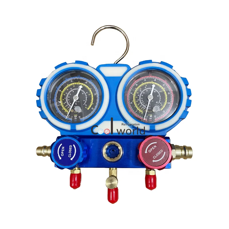 COOLWORLD R32 Manifold Gauge Set/ Multifunctional Flaring Tool Kit,Refrigerant Pressure Gauge Tool Kit