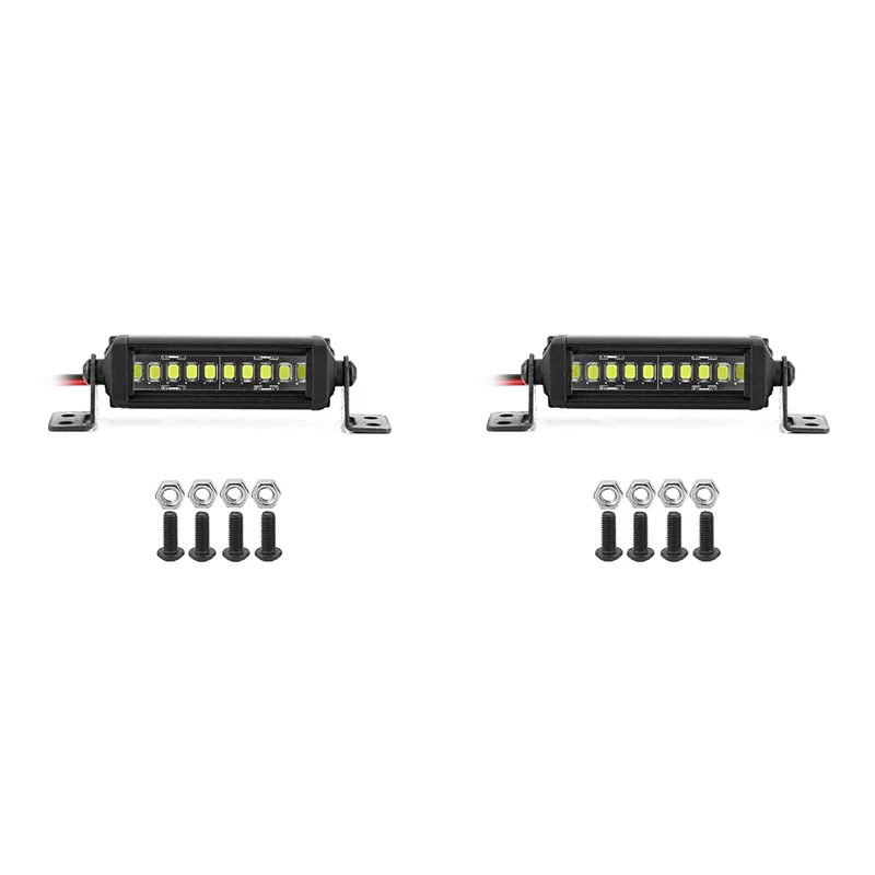 SQPP-2X RC Car Roof Lamp 24 36 LED Light Bar For 1/10 RC Crawler Axial SCX10 90046/47 SCX24 Wrangler D90 TRX4 Body, E