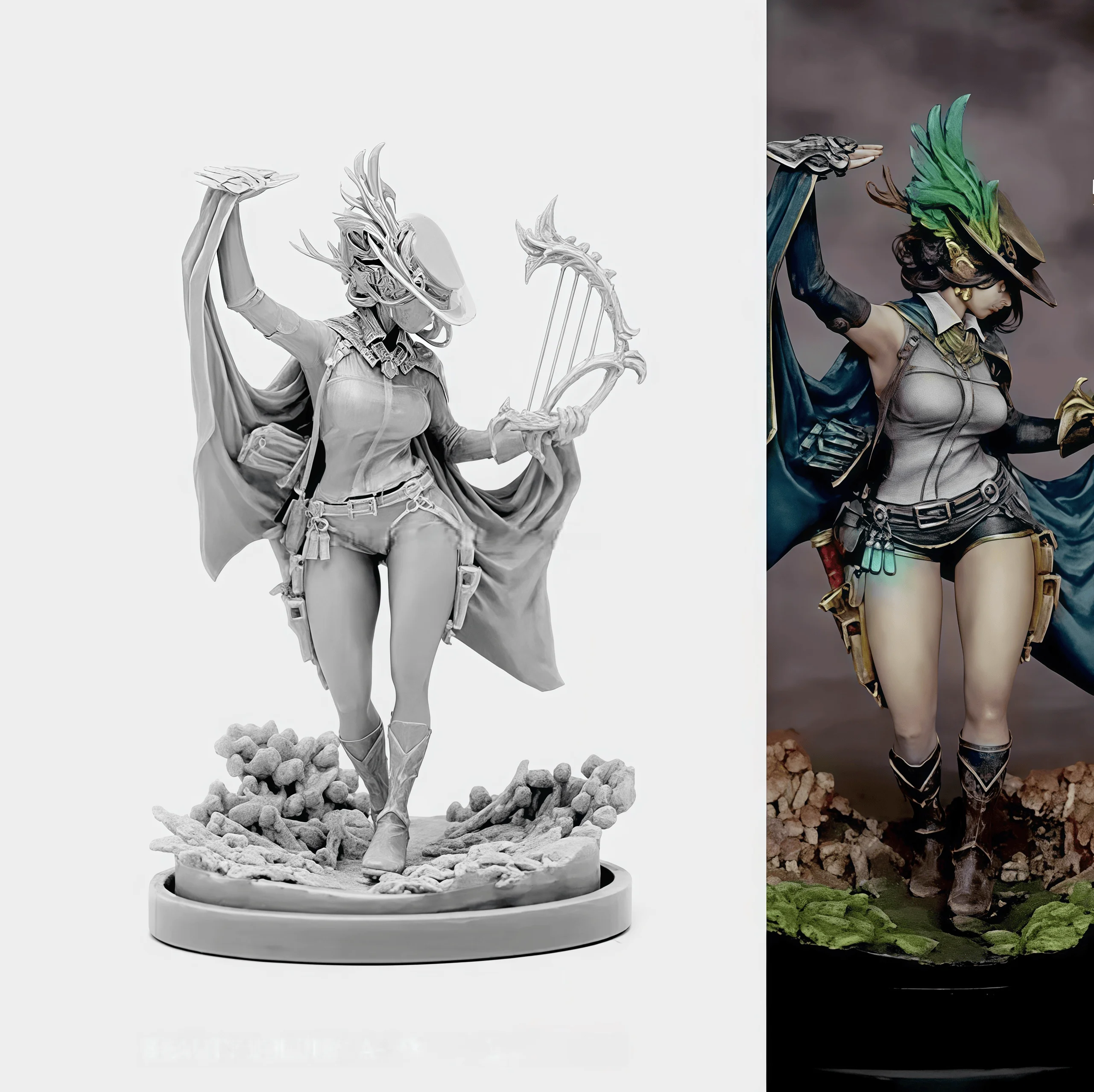 38mm Cast Resin Model Assembly Kit, GK， Archer, Unpainted, Needs To Be Assembled