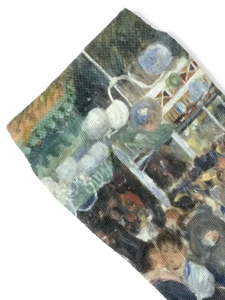 Bal du Moulin de la Galette Pintura a óleo por Auguste Renoir Meias presente Meias essenciais masculinas femininas