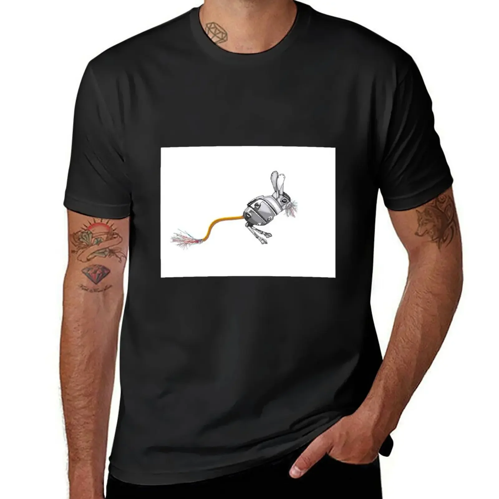 Robotic Jerboa T-Shirt blue archive sweat football t shirt clothes for men