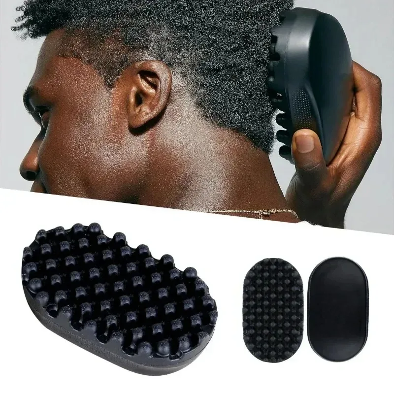 

Black Curls Hairdressing Curling Hair Sponge Barbers Styling Dreadlock Massage Cleaning Tools for Men Afro Curl Brush