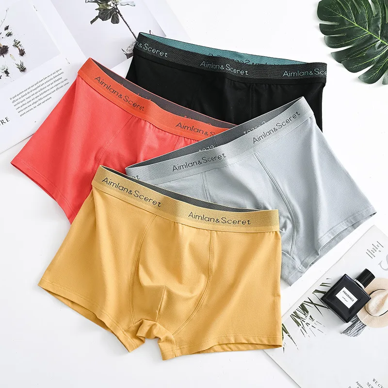 3/4Pcs Men\'s Underwear Hombre Panties Boxershorts Comfortable Breathable Pure cotton graphene Underwear Sexy Boxer Shorts