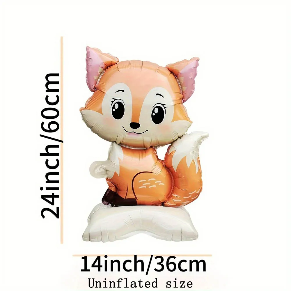 3D-Ständer Fuchs Folienballons Niedliche Dekorationen Dschungeltiere Thema Geburtstag Partydekorationen Kinderspielzeug Babypartyzubehör – Detail 4