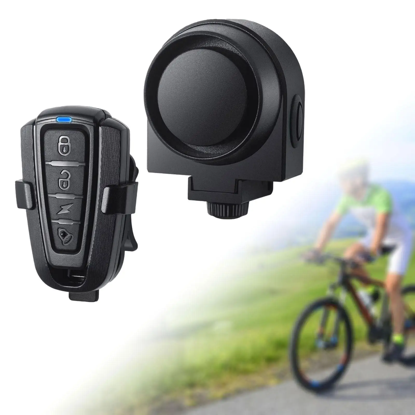 Bike Alarm Remote Safe Bike Security Device Vibration Sensor Alarm for Electric Vehicles Mountain Bikes Outdoor Cycling Riding