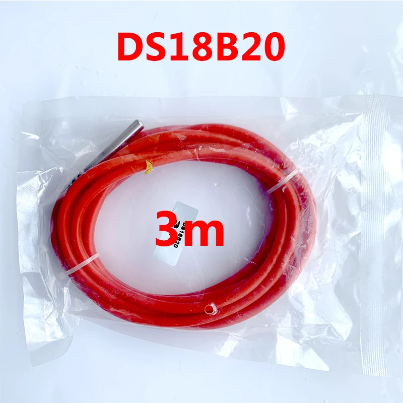 DS18B20 Waterdichte digitale temperatuursensor 6 mm * 50 mm roestvrijstalen sonde 18b20 1 m 2 m 3 m 5 m siliconenkabel