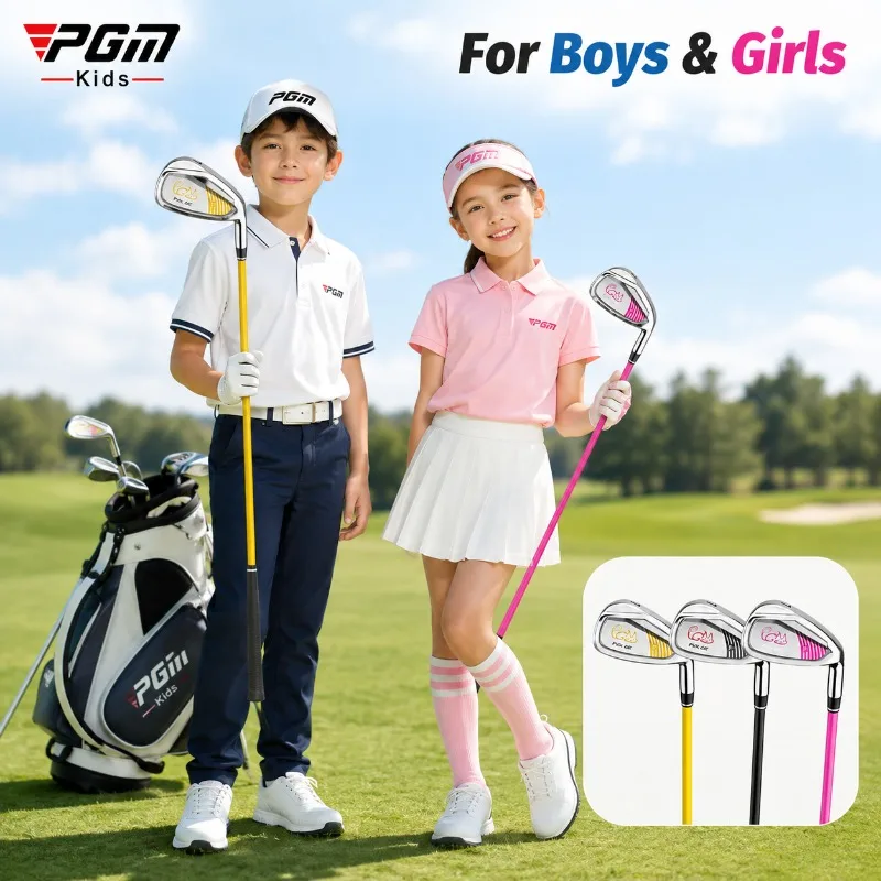 PGM Golf Club Boys And Girls #7 Iron Children'S Beginner Practice Lightweight Carbon Club Height Elastic Carbon Rod