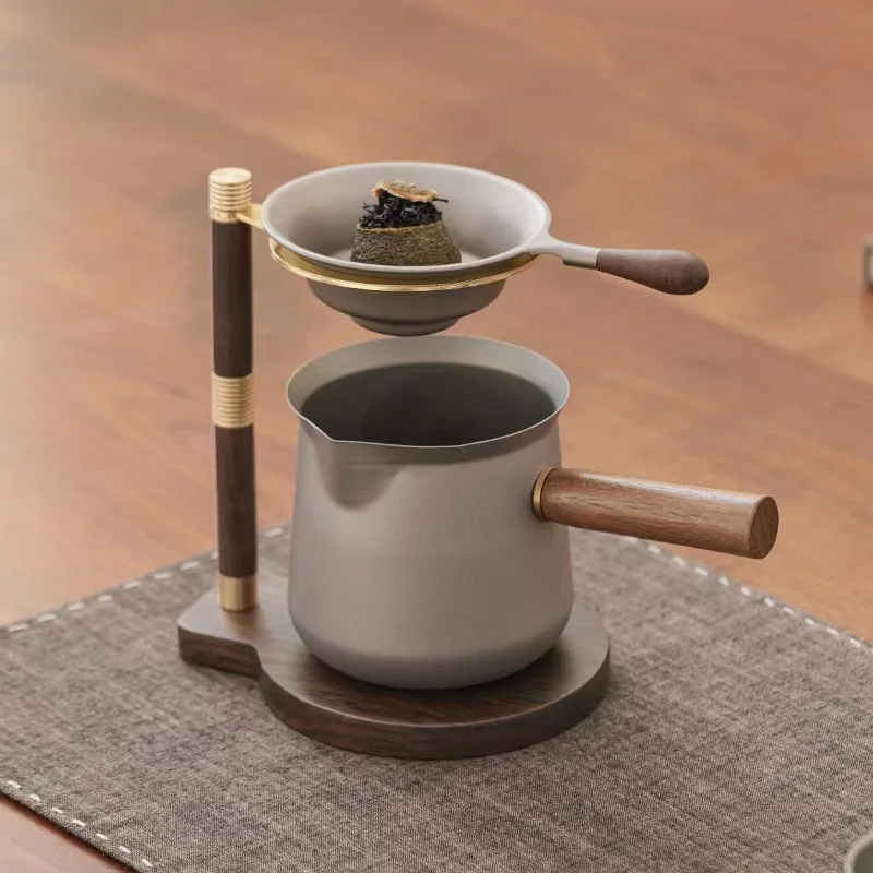 Premium Pure Titanium Tea Pitcher All In One Filter Brewer Special Vessel for Green Tangerine Tea Brewing
