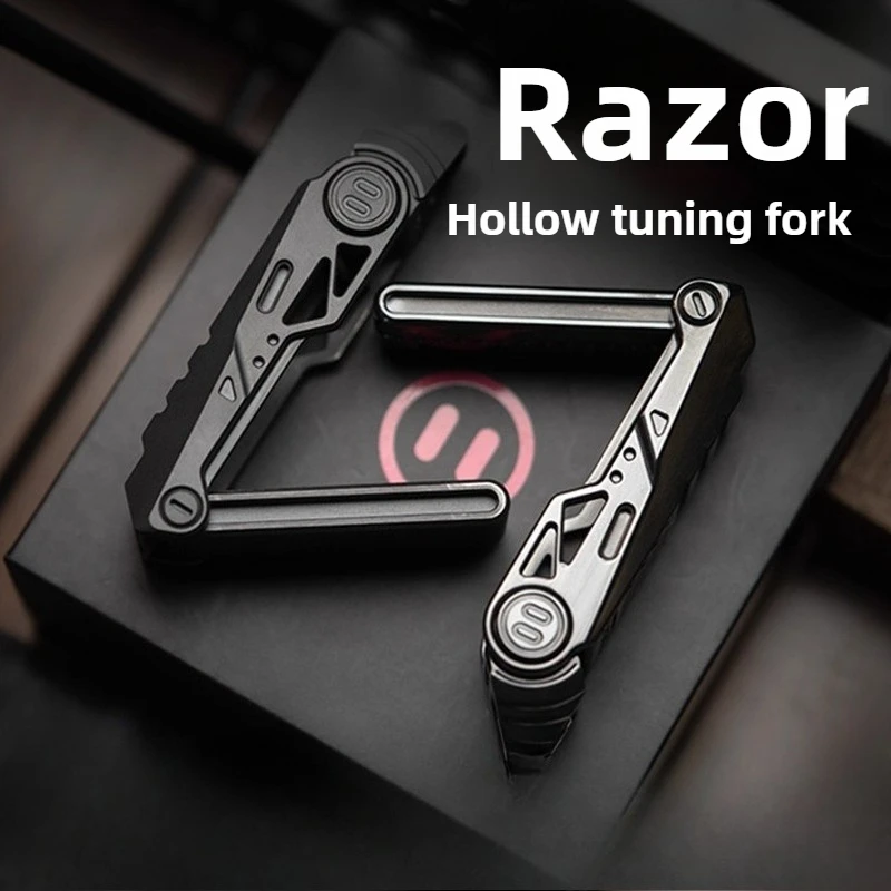 YEDC Razor 2.0 Zirconium Alloy Mechanical Magnetic Structure Card Throwing Metal Fingertip Push Card Decompression Toy