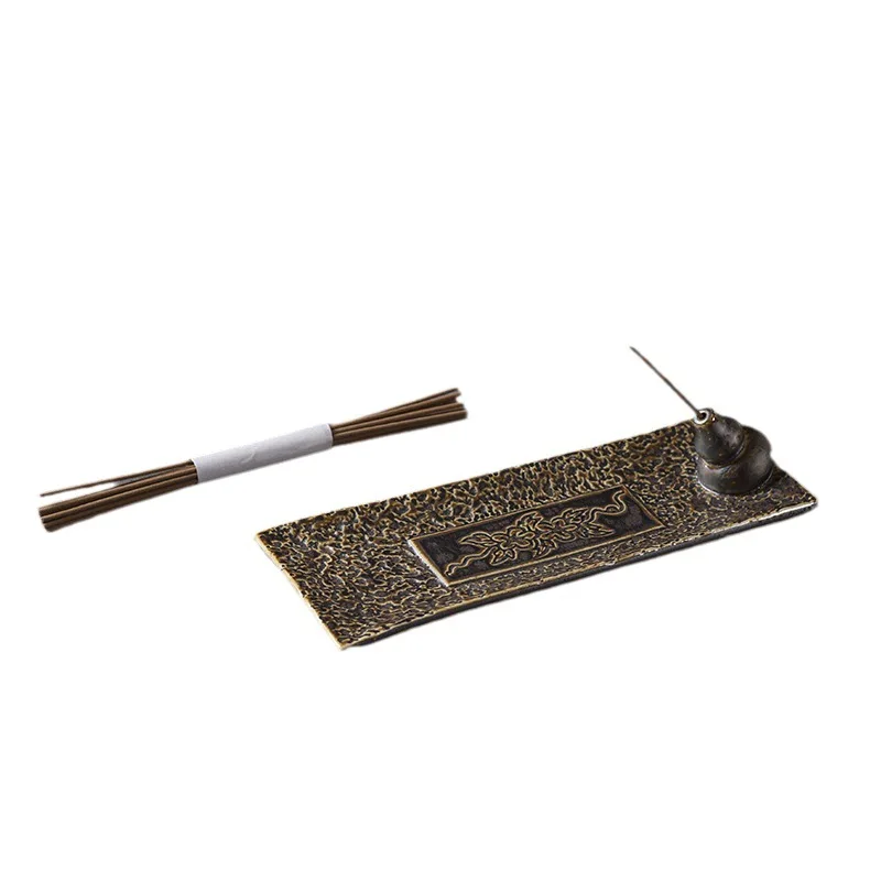 New Chinese Zen style rust-glazed ceramic incense stick, incense burner, home model room, soft decoration supplies