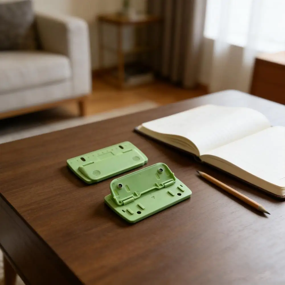 Double Hole Punch Manual 6mm Hole Puncher for Binder Pages Scrapbook And Notebook Crafting Compact Precise 2 Hole Punch for Home