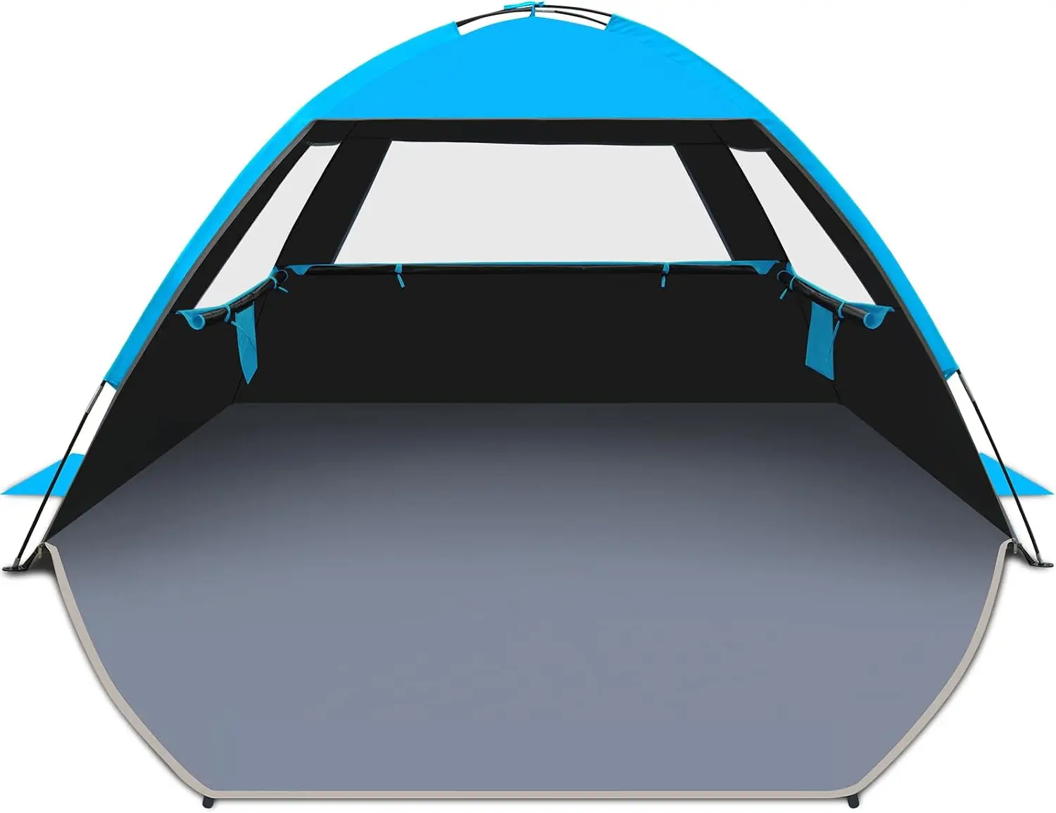 Beach Tent Sun Shelter Outdoor Sunshade Canopy Lightweight Portable UV Protection Shade Tent Easy Setup Cabana With Storage Bag For Beach Camping Park Yard Blue