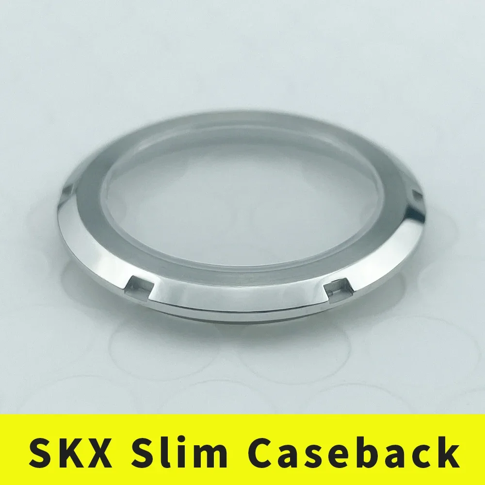 SKX007 SKX Slim Sapphire Caseback 316L Stainless Steel Polished + Brushed Finish