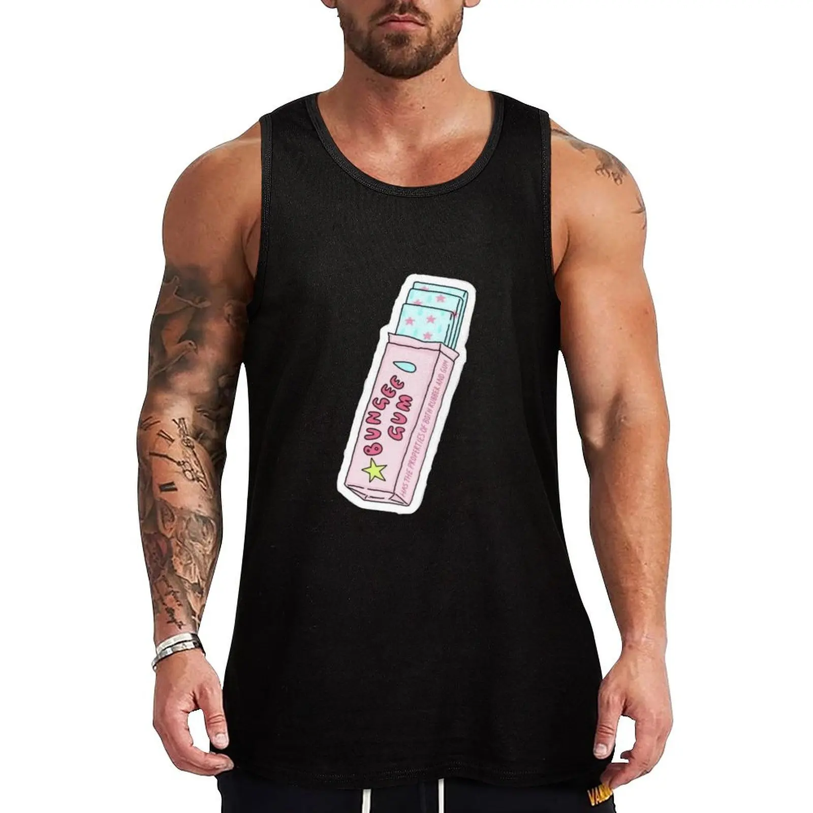 

Bungee Gum Tank Top Men's sleeveless t-shirt vests for men bodybuilding t-shirt