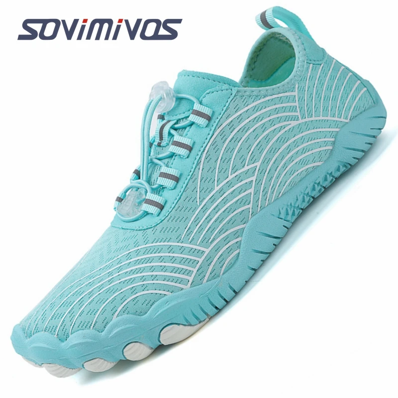 2022 Summer ultra-thin and transparent fitness shoes, quick-drying non-slip beach wading shoes, men's lace-up swimming shoes