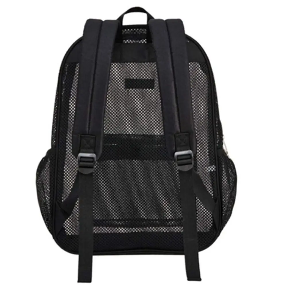 4 Colors 20-35L Mesh Rucksack Polyester Heavy Duty Transparent Backpack Thickened Light Weight Breathable Student Bag Beach