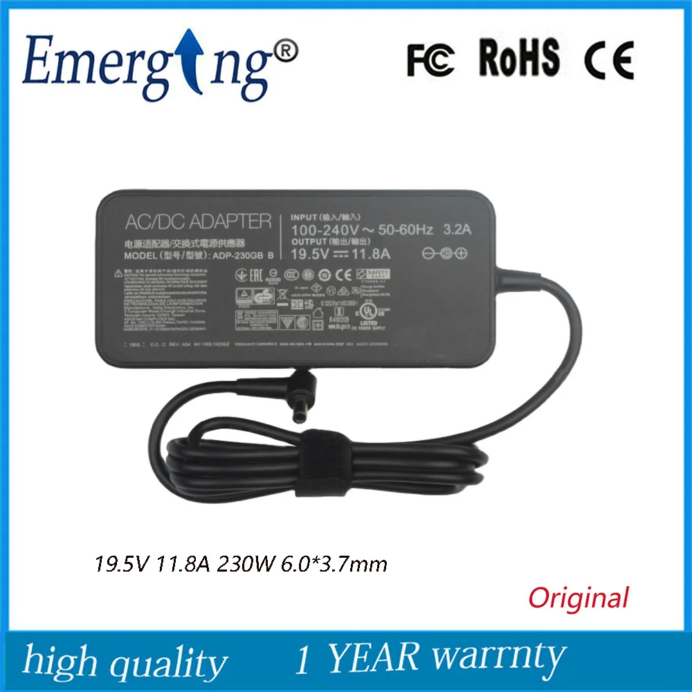 19.5V 11.8A 230W 6.0*3.0mm  Charger Power Supply Original  AC Adapter  For Asus ROG GM501GS GX501 GX501V GX501VI GX501VI-XS75