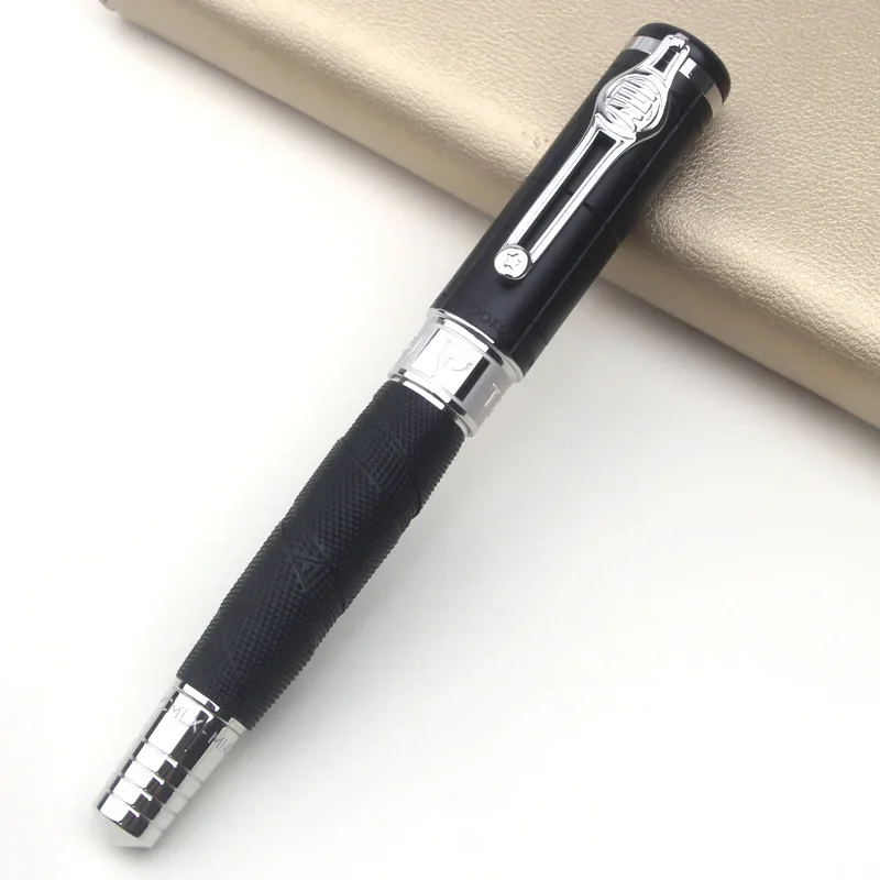 إصدار محدود من قلم حبر جاف ذو طابع أسود مشهور، جل عالي الجودة، أدوات مكتبية للكتابة على الأعمال، هدية كتابة سلسة