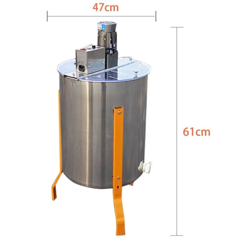 مستخرج العسل 304 الفولاذ المقاوم للصدأ سميكة تربية النحل 4 إطار مستخرج العسل الكهربائي فاصل العسل أدوات تربية النحل