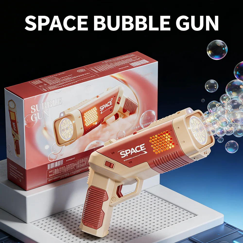 

Электрический пистолет для мыльных пузырей, автоматическая машина для мыльных пузырей с подсветкой, летние уличные игры, подарки, светящаяся машина для вечеринок