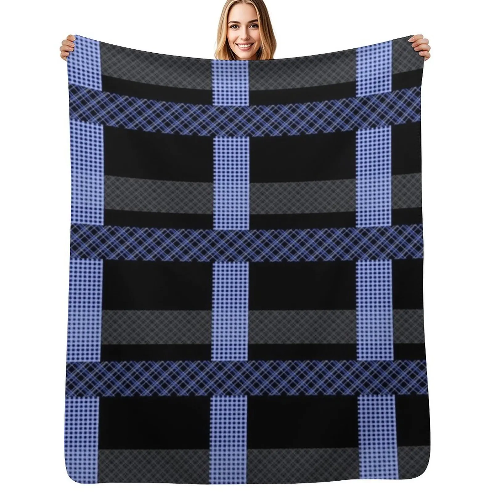 

Wool Texture Throw Blanket Easy Care Comfortable Blanket for Couch
