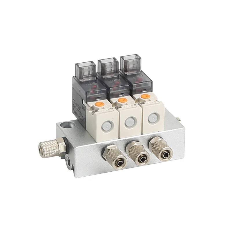 12V 24V 220V combinazione di elettrovalvola pneumatica in miniatura pressione positiva pressione negativa utilizzare valvole NC a 2/3 vie