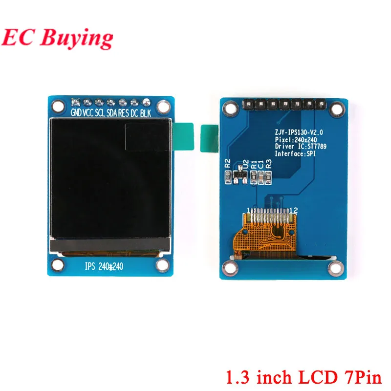 0.96インチ 1.3インチ IPS TFTディスプレイ 7P 8P 10P SPI HD 65KフルカラーLCDモジュール ST7735 ST7789ドライブIC 80*160 240*240 Arduino用