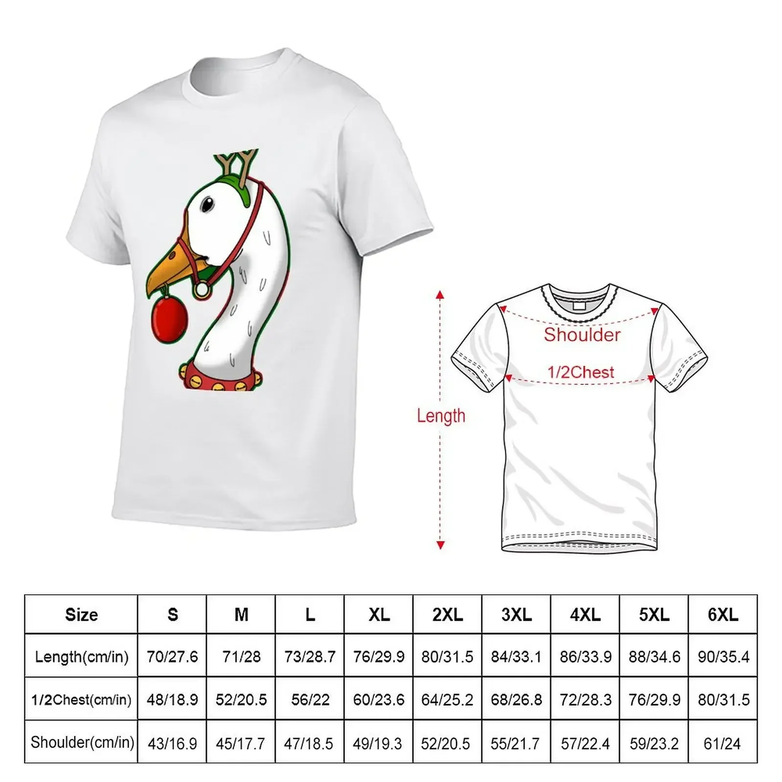 Christmas Goose (Larger Size) T-Shirt anime clothes man t shirt tees kawaii clothes Men's t-shirts