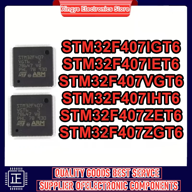 

STM32F407ZET6 STM32F407ZGT6 STM32F407IGT6 STM32F407IET6 STM32F407IHT6 STM32F407VGT6 STM32F407 Микросхема STM IC MCU LQFP в наличии
