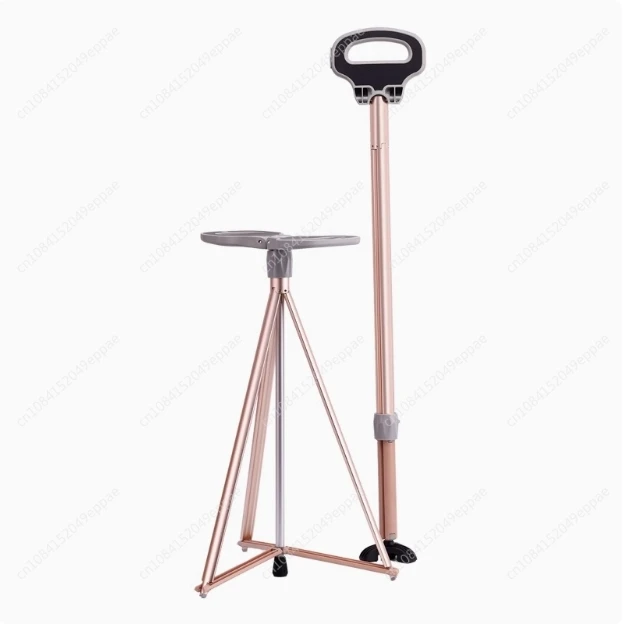 Elderly crutch stool multi-functional non-slip walking aid folding portable light walker