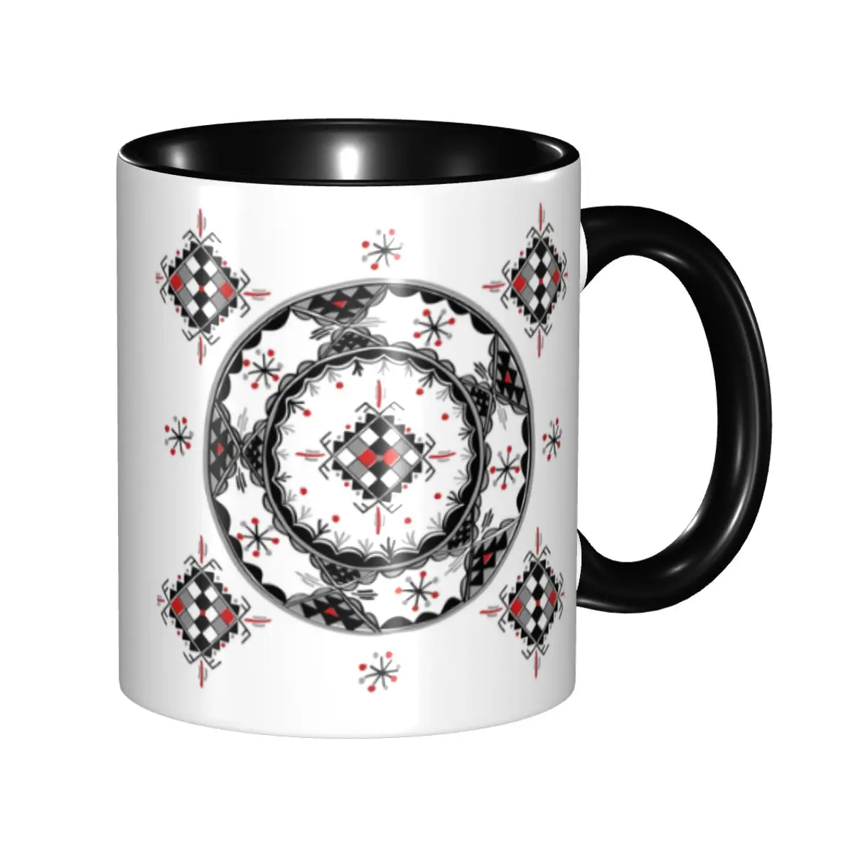 

Kabyle Pottery Patterns Mugs Personalized Ethnic Berber Ceramic Coffee Mug Creative Present