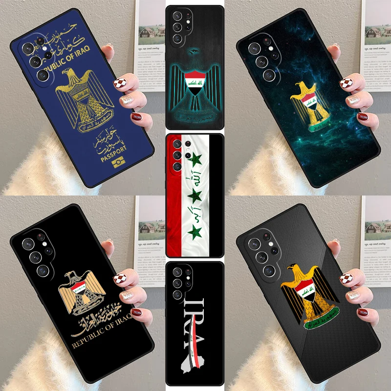 Чехол для телефона с национальным флагом Ирака для Samsung Galaxy S23 S21 S20 FE S24 S22 Ultra Note20 S10 S9 S8 Plus, силиконовый чехол