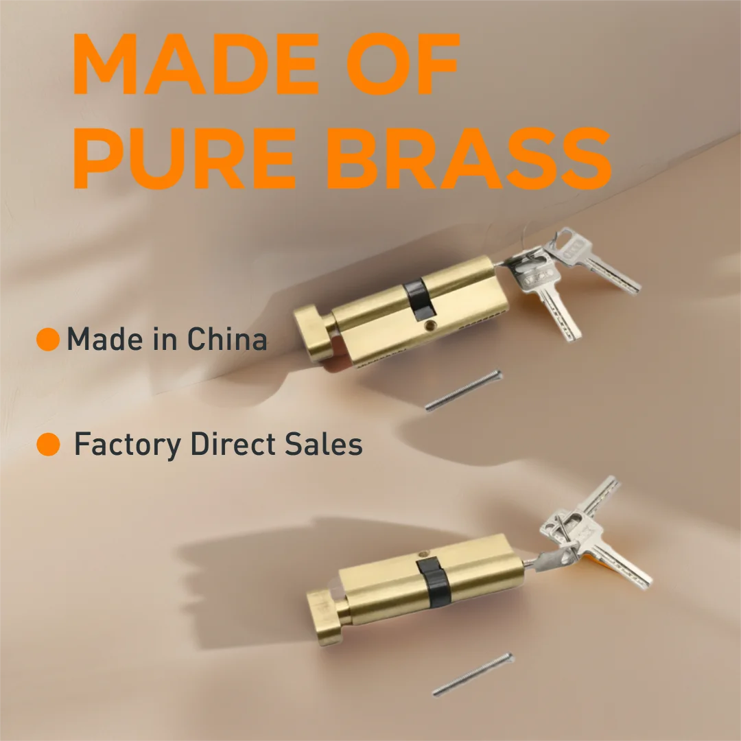 

Lock Cylinder 80mm Center Core Interior Door Security Door Household Universal All-copper Keyhole Pure Brass Super High Quality