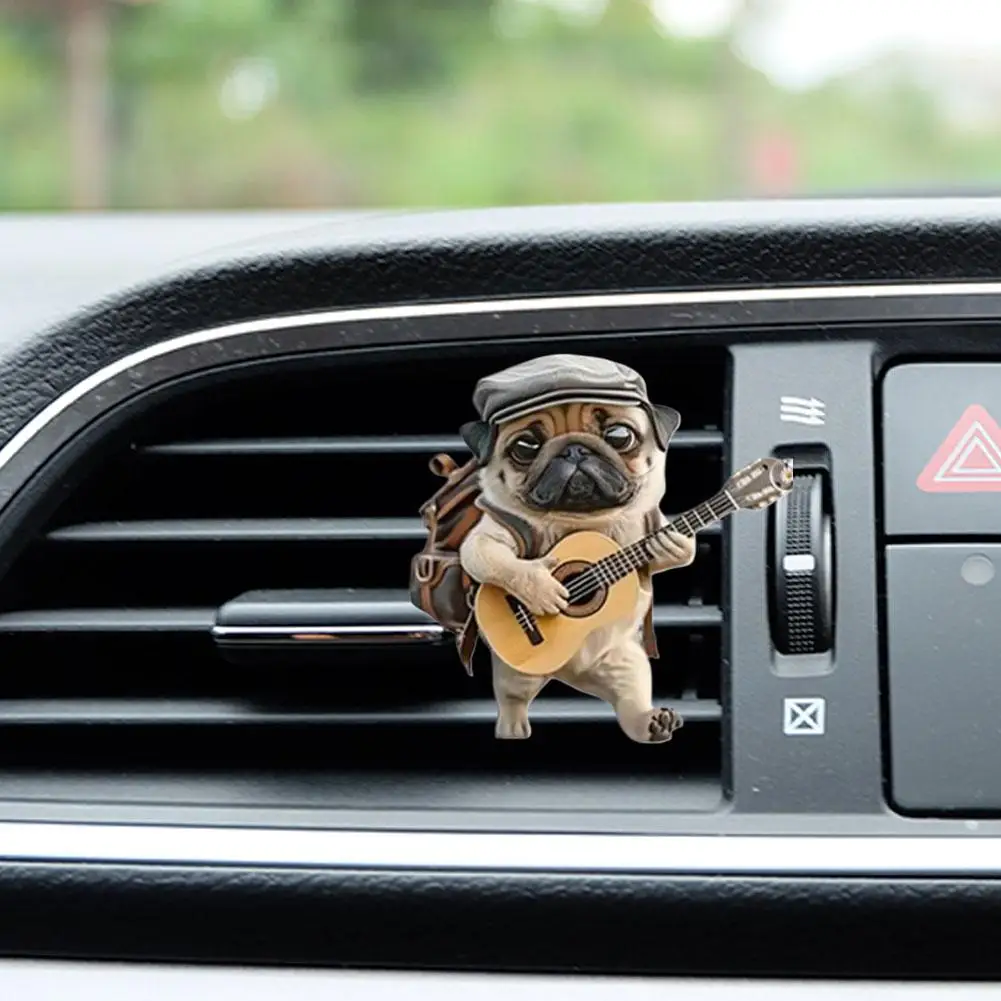 

Cute Pug Acrylic Car Air Vent Fragrance Weightlifting Dog For Car Vent Aromatherapy Perfume Diffuser Fashion Interior Decor W0Z2