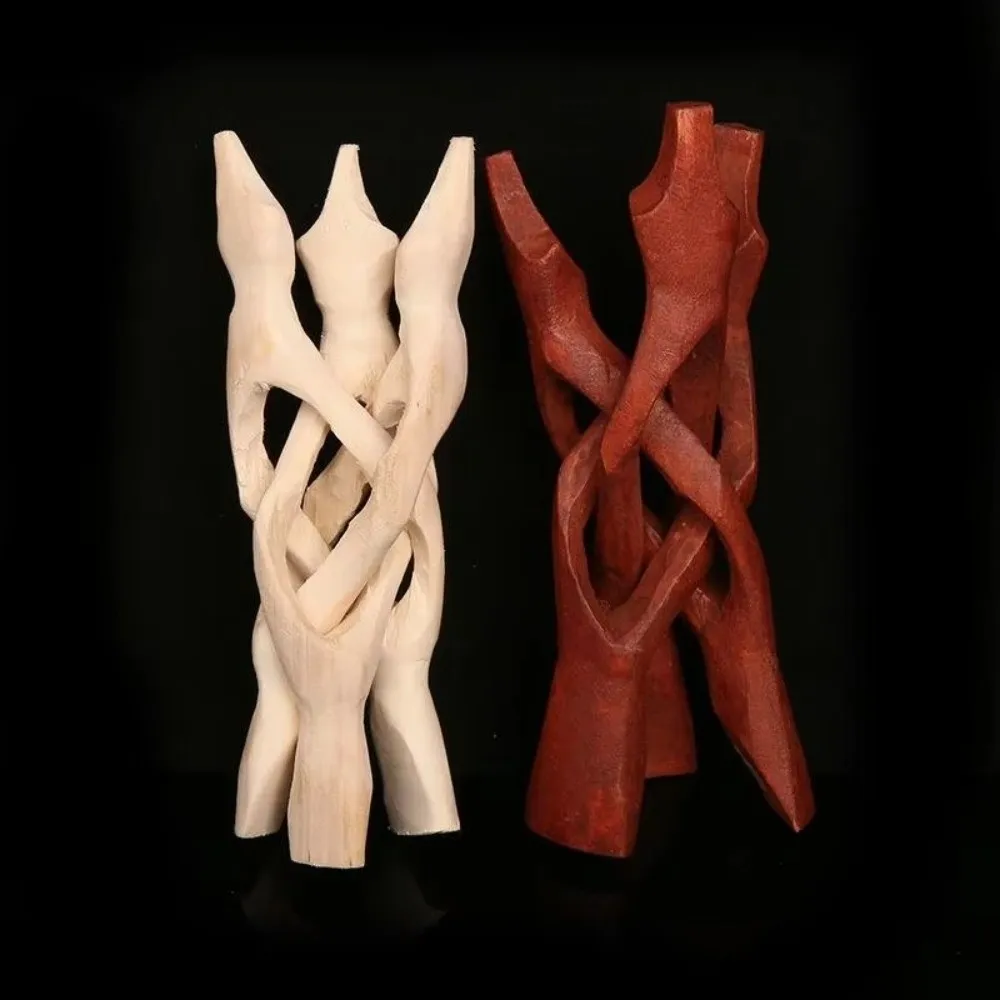 Vintage Wooden Display Stand Multipurpose Handmade Abalone Shell Holder Decorative Ornament Tripod Stand Home Decor