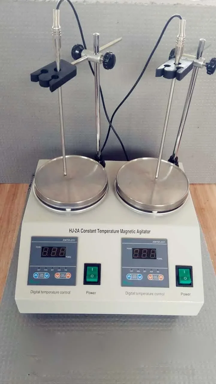 2 Units Heads Multi-unit Digital Thermostatic Magnetic Stirrer Hotplate mixer