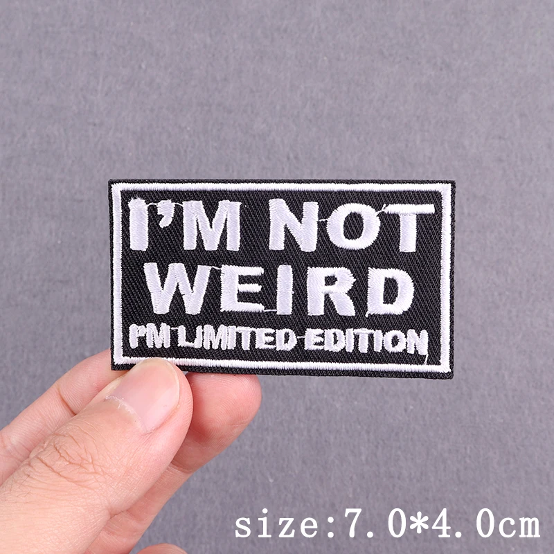 Punk Slogan Stickerei Patches Für Kleidung Buchstaben Copywriting Eisen Auf Patches Für Kleidung Auf Jeans Rucksack Hut Dekor Aufkleber – Detail 10
