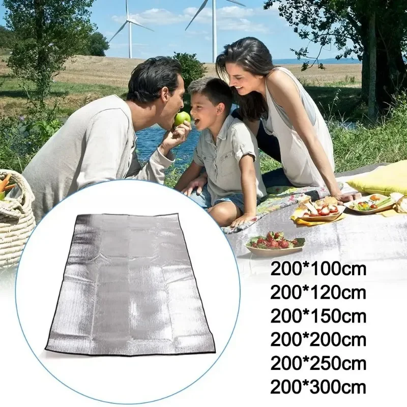 New Thermal Camping Mat Ultralight Waterproof Insulation Foam Foil Mat Tent Footprint Reflecting Heat Sleeping Pad Outdoor