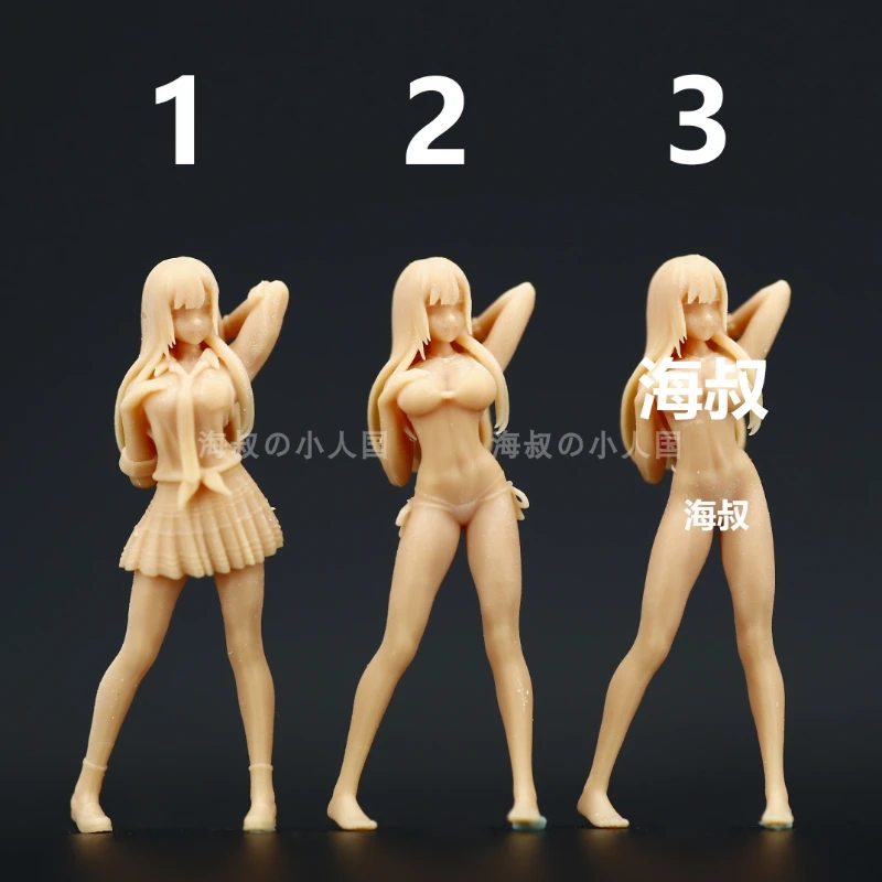 1/43 Scale Action Figures White Model Anime Kitagawa Marin Subdue Temptation Swimwear Mini Small Diorama Miniature Ornament Toys