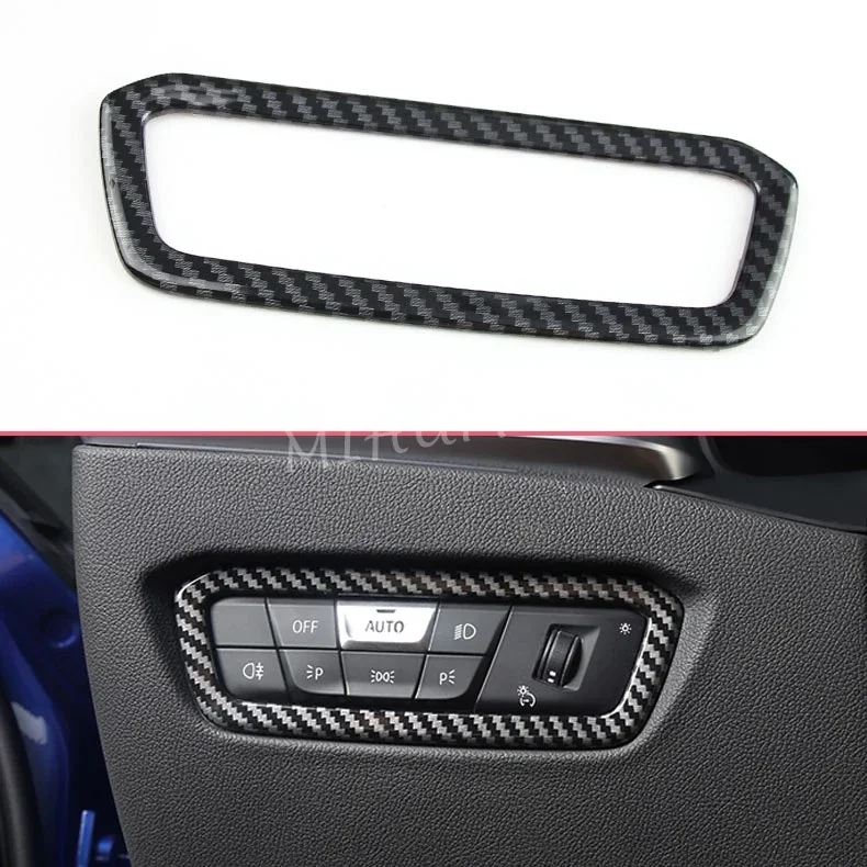 Carbon Fiber Interior Dashboard Switch Cover Surrounds Trims For BMW 3-Series G20 Sedan G21 Wagon 2019 2020 2021 2022