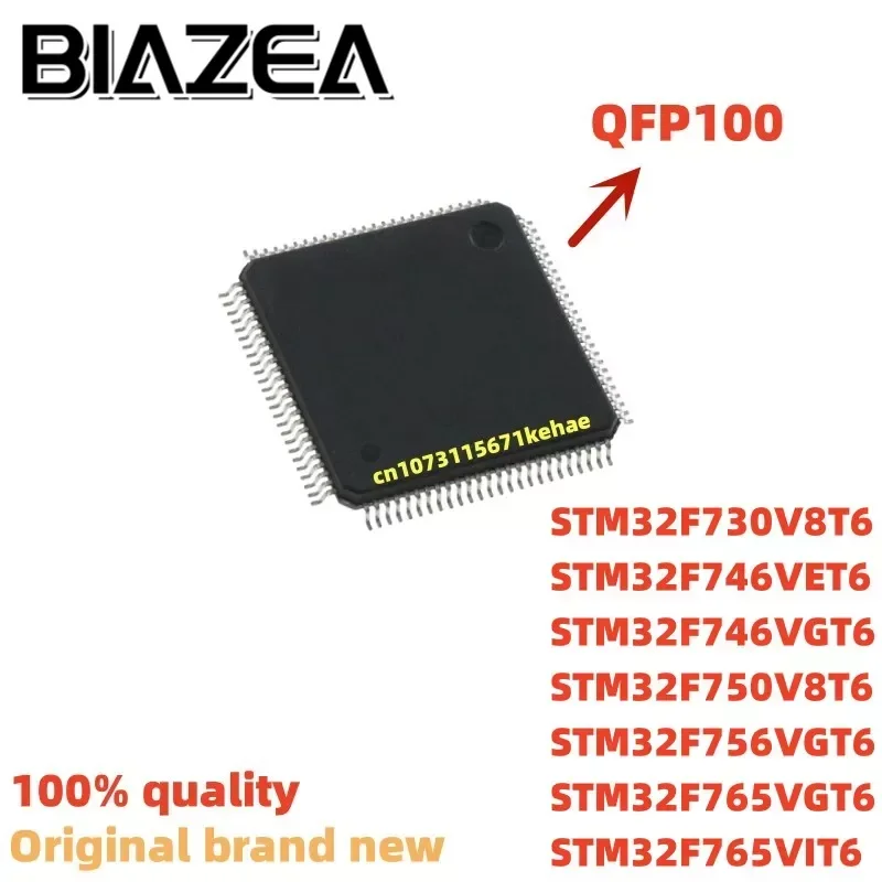 1piece STM32F730V8T6 STM32F746VET6 STM32F746VGT6 STM32F750V8T6 STM32F756VGT6 STM32F765VGT6 STM32F765VIT6  QFP100 Chipset