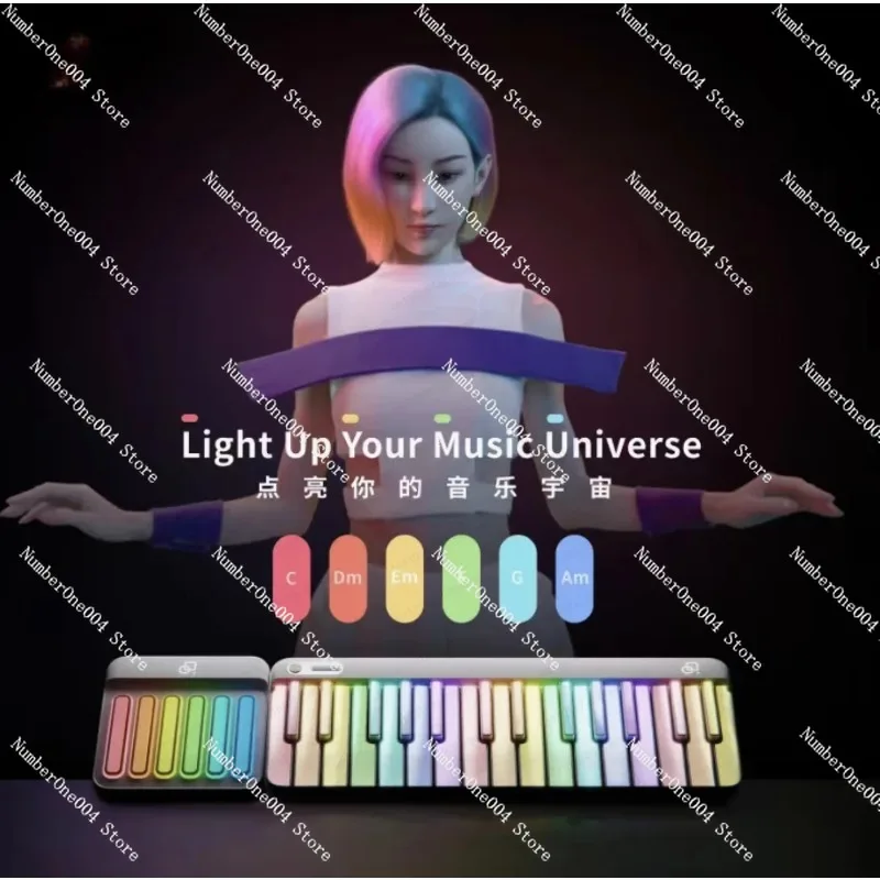 for PopuPiano Smart Piano Keyboard with MIDI Controller Smart LED Keyboard Smart Interactive Sing-Along with Chords forBeginners