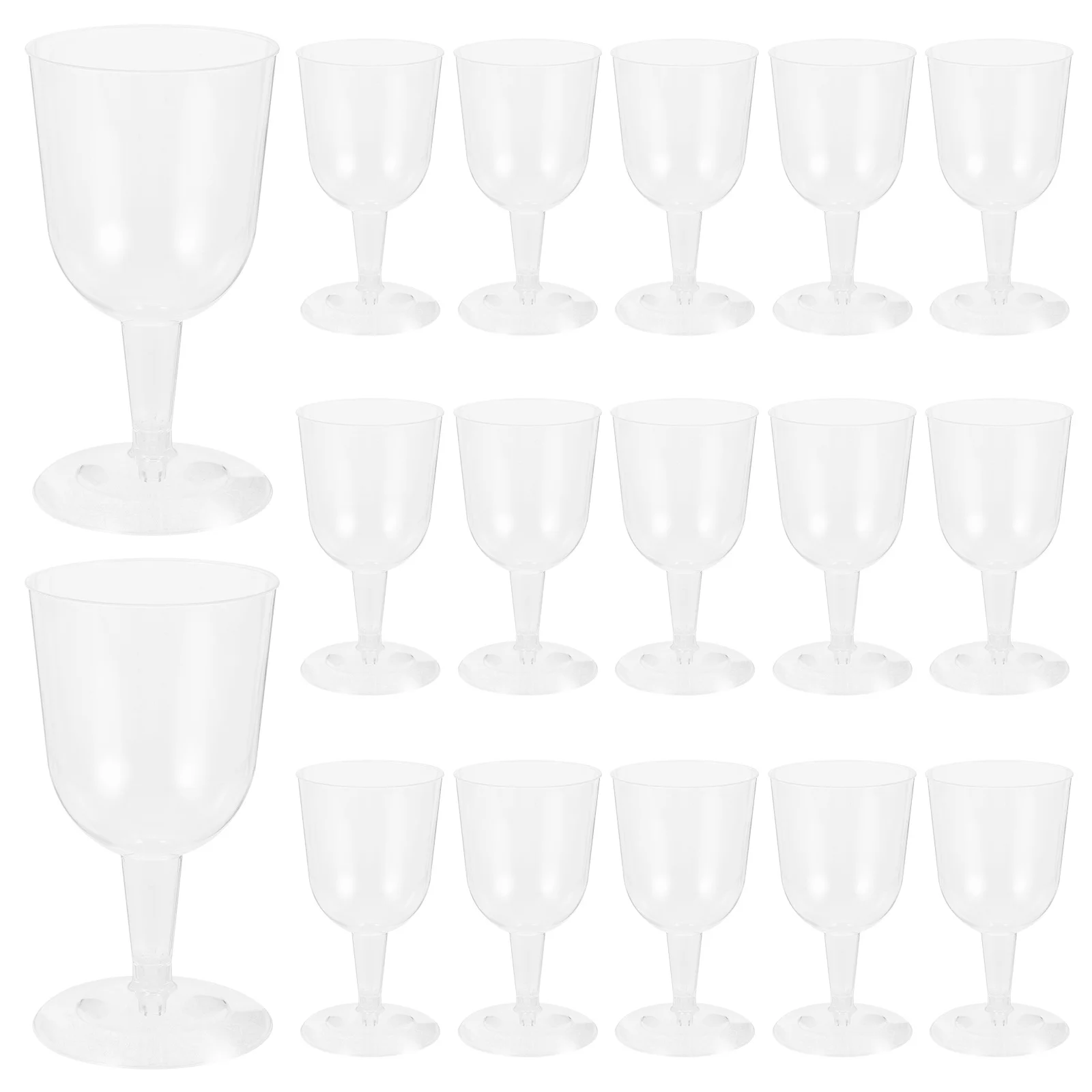 

24 Pcs Clear Party Cups Glasses Plastic Drinking Goblet Portable Mugs Margarita Red Goblets