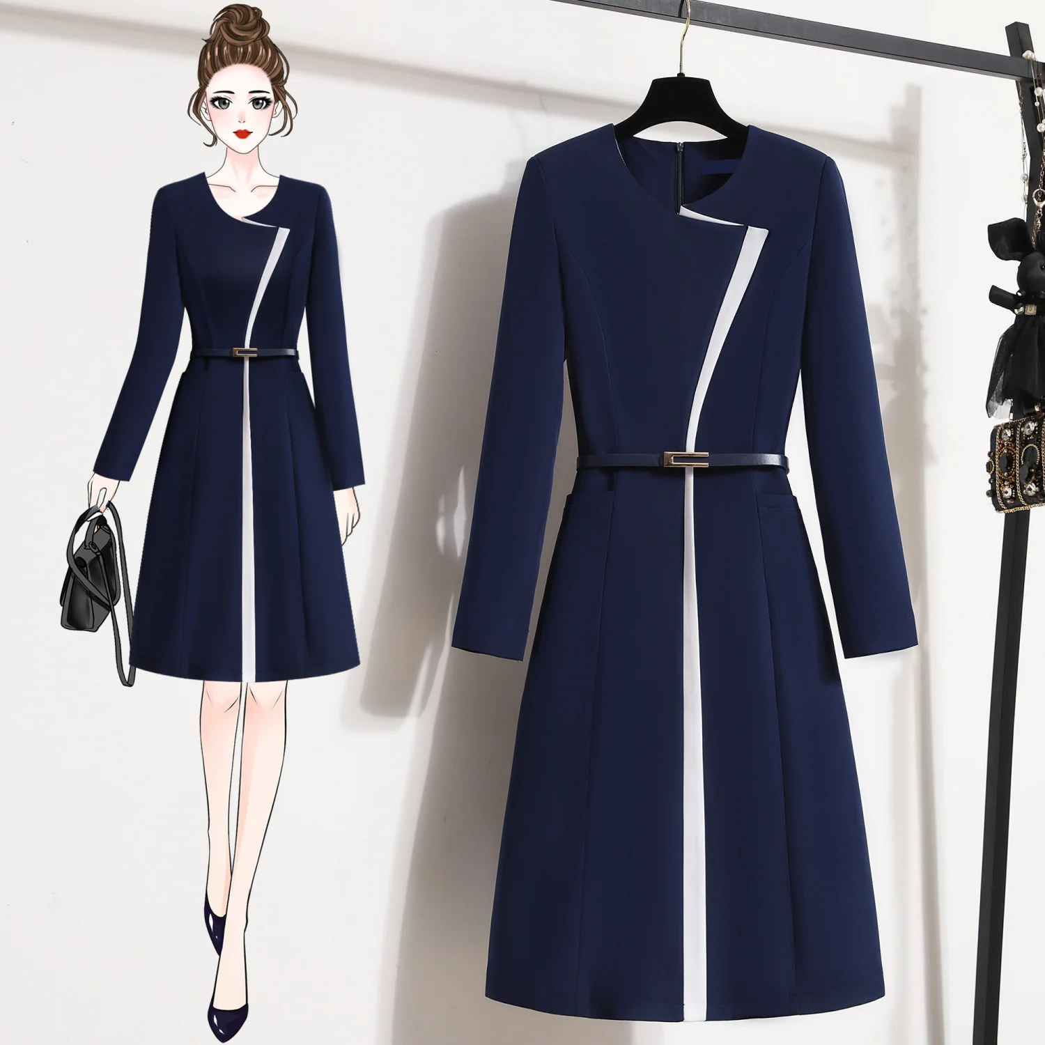 High-end Attire Dress With Stylish Goddess-like Suitable For Beauty Salons Real Estate Sales Departments And Jewelry Stores Sets