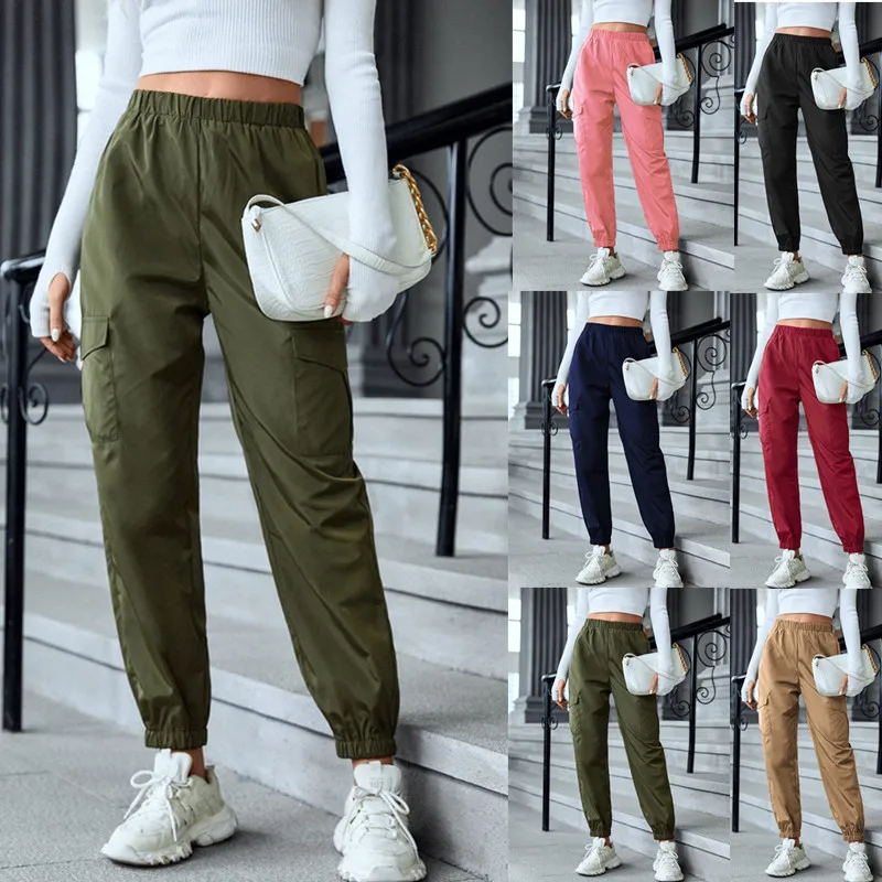 

Women's Casual Cargo Pants with Pockets, Pencil Pant, New, 2024
